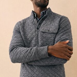 Men's Faherty Epic Quilted Fleece Pullover- XXL